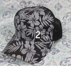 2UNDR Mens Trucker Hat Black Mesh Snapback Adjustable Baseball Cap Structured